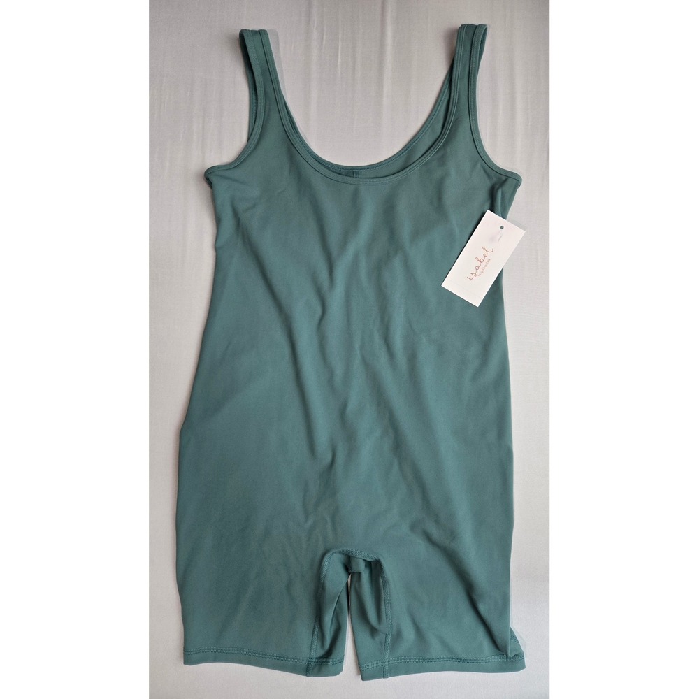 Isabel by Ingrid & Isabel Maternity Active Romper Teal Blue XS Bodysuit NWT
